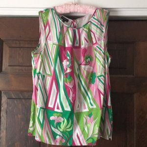 TALBOTS Sleeveless multicolored blouse (size 12)